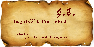 Gogolák Bernadett névjegykártya
